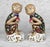 Vintage Chinese Chinoiserie Porcelain Monkey Holding Peach Sculpture - A Pair For Sale - Image 6 of 10