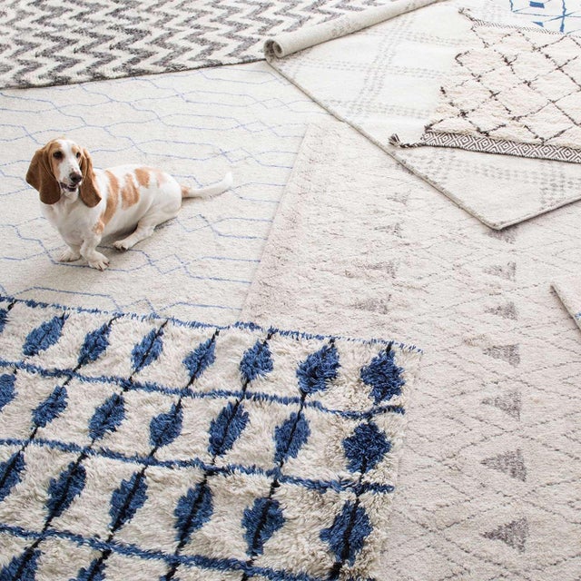 Dash & Albert Dash & Albert by Annie Selke Noma Indigo Woven Wool Rug, 7' 6" x 9' 6" For Sale - Image 4 of 6