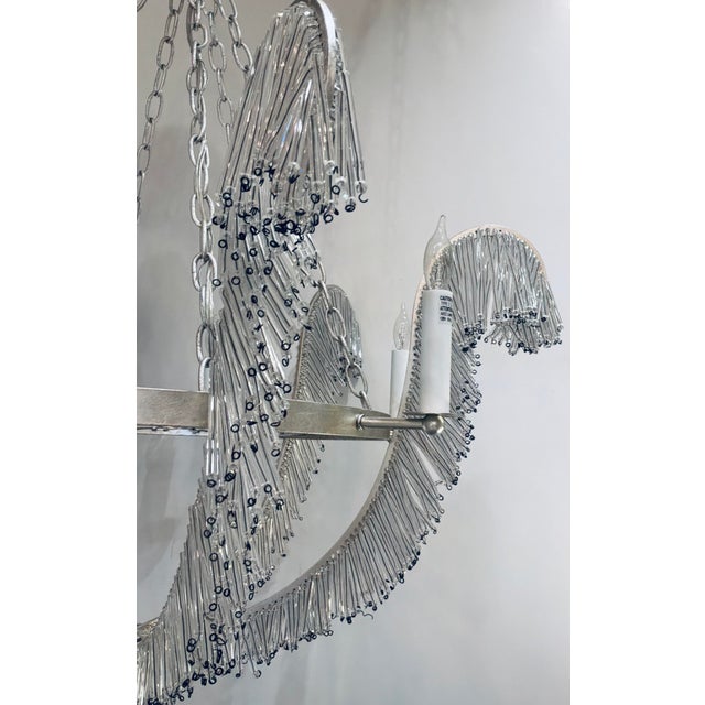 Visual Comfort Niermann Weeks for Visual Comfort Burnished Silver Leaf Calais Chandelier For Sale - Image 4 of 8