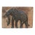 Painted Black Thai Elephant Wall Art For Sale