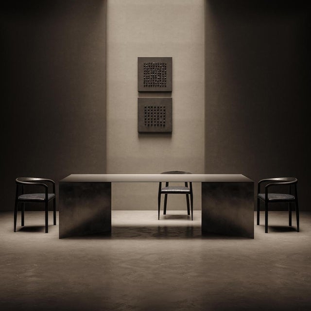 Zen Stainless Steel Dining Table by Zincutec For Sale - Image 6 of 10