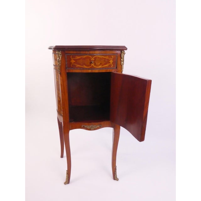 Antique English Marquetry Side Table with Brass For Sale - Image 6 of 12