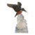 Peter Muller Labradorite Kingfisher Sculpture Quartz Base. Switzerland, 1980's. For Sale