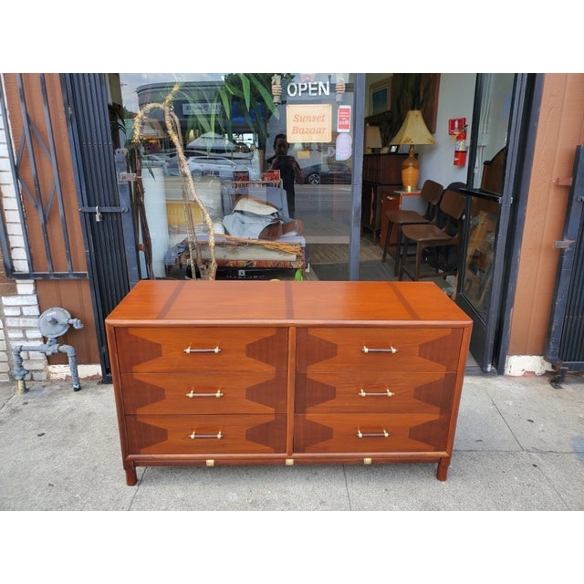Brass Vintage Mid-Century Dresser For Sale - Image 8 of 13