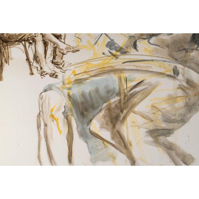 Watercolour on paper depicting a couple, 20th century. Watercolour on paper, 20th century, depicting a couple. H: 79cm, W:...