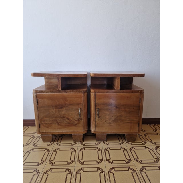 Art Deco Burl Bedside Tables, 1930, Set of 2 For Sale - Image 12 of 16