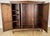 Vintage French Louis XVI Style Carved Oak 3-Door Armoire For Sale - Image 9 of 11