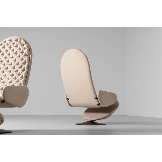 1970s Model 123 Lounge Chairs attributed to Verner Panton for Fritz Hansen Denmark, 1973, Set of 2 For Sale - Image 5 of 18