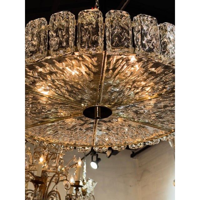 Murano Ice Block Disc Flush Mount For Sale - Image 4 of 5