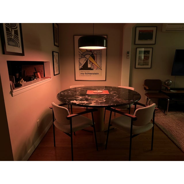 CB2 Cb2 Hirsch Italian Marble Dining Table For Sale - Image 4 of 7