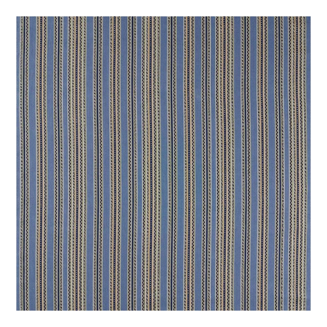 Morris & Co. Bexleyheath Stripe Fabric in Woad - a sample For Sale