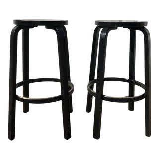 Original Alvar Aalto High Stools for Artek - a Pair For Sale