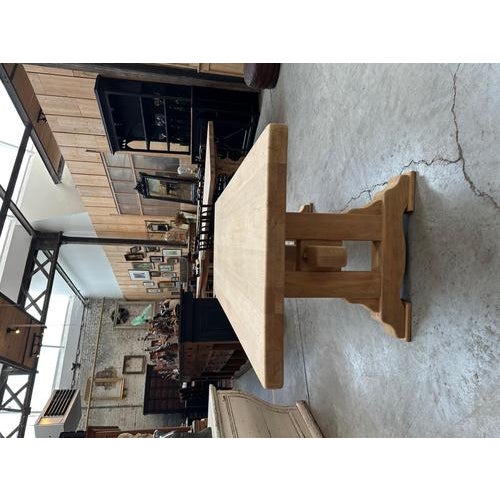 Solid Oak Farmhouse Table For Sale - Image 6 of 13