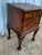 Brown Antique George Style Burlwood Inlaid Night Stand Bedside Cabinet For Sale - Image 8 of 10