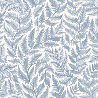 Sample - Boråstapeter Ferns Wallcovering In Blue For Sale