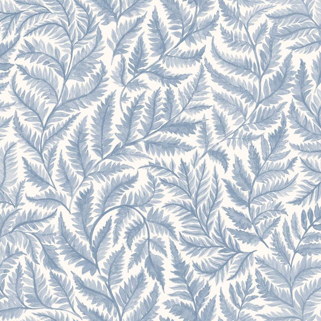 Sample - Boråstapeter Ferns Wallcovering In Blue For Sale