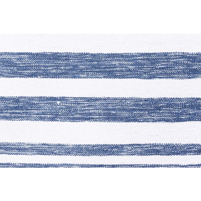 1950s Doris Leslie Blau Vintage Dhurrie White And Light Blue Hand-Knotted Rug For Sale - Image 5 of 8