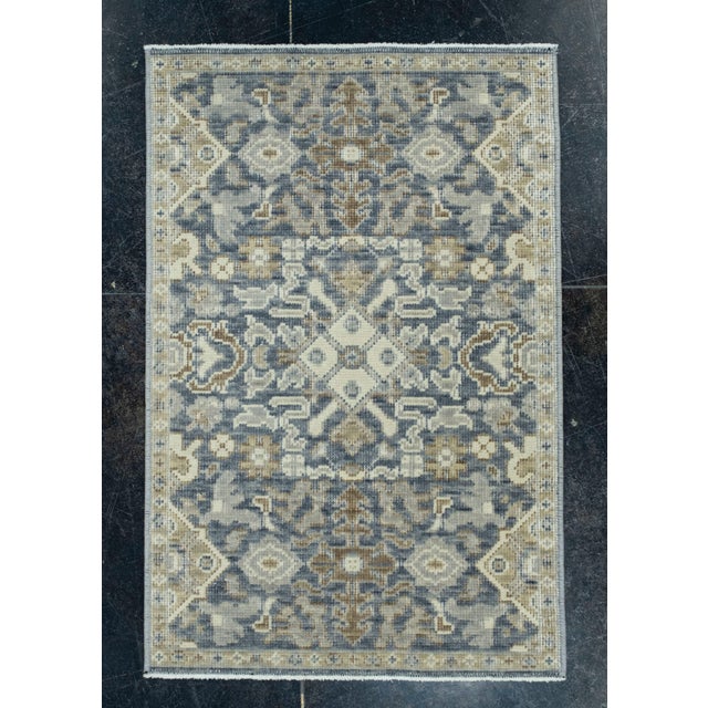 Navy Blue Turkish Oushak Rug 1'7" x 2'5" #17202 For Sale - Image 8 of 8