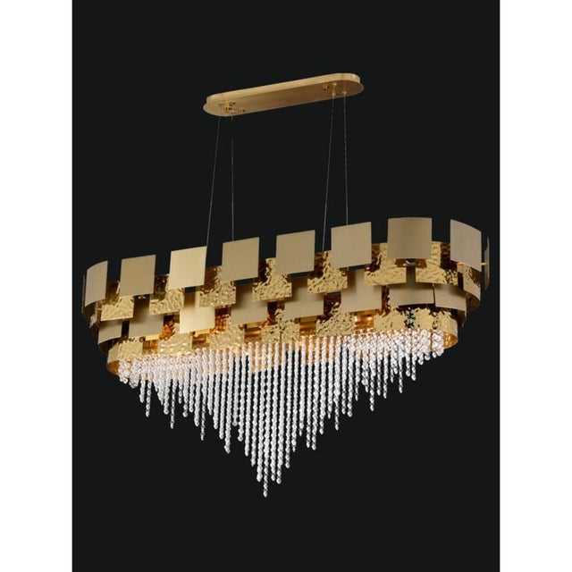 Contemporary Collection Marte Chandelier in Metal and Crystal by Jago For Sale - Image 3 of 8