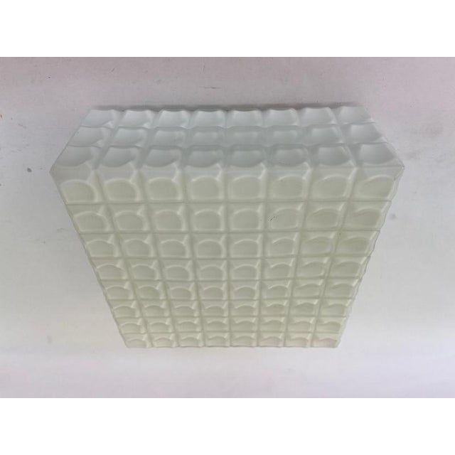 Gold Mid-Century Milk Glass Flush Mount or Wall Light, Former Czechoslovakia, 1970s For Sale - Image 8 of 10