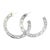 1990s 1990s Pair of John Hardy Estate Dot Flat Hoop Earrings 1.95" Sterling Silver For Sale - Image 5 of 7