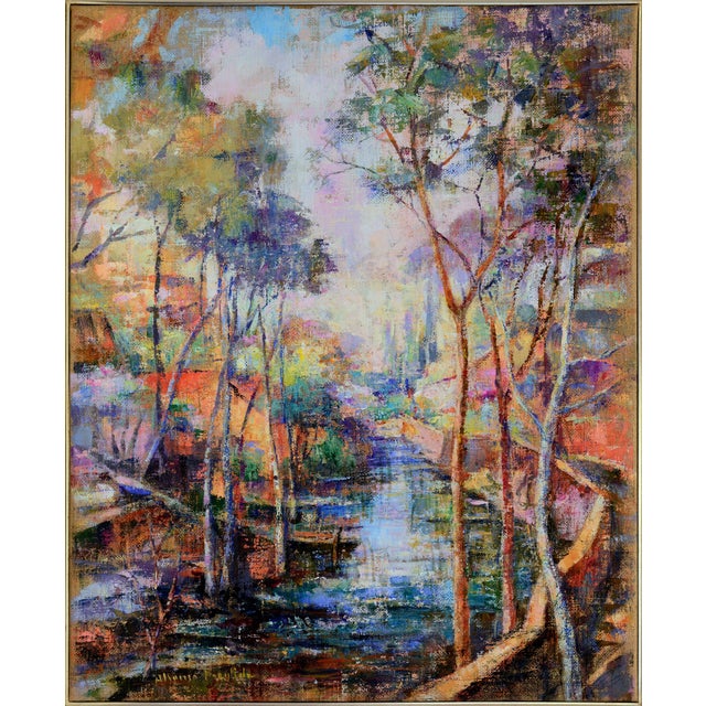 Blue Alfonso Pragliola, Paesaggio Sognante Landscape, Mixed Media on Canvas, 2019 For Sale - Image 8 of 8