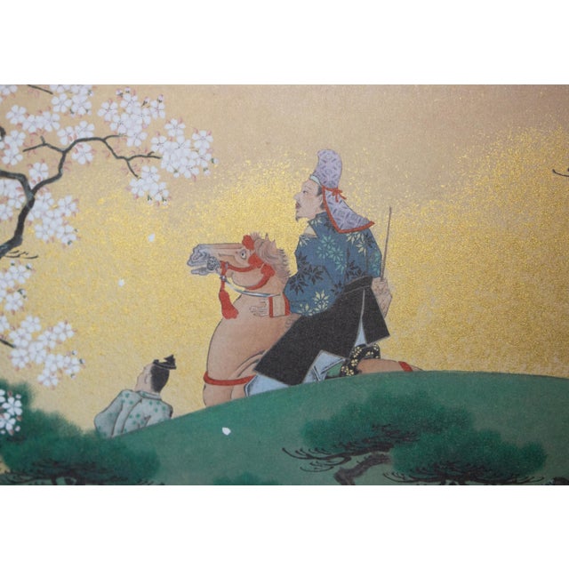 1960s "Falconry", After Kano Tsunenobu, 1960s Showa Era Japanese Byobu Screen For Sale - Image 5 of 18