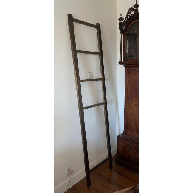 Modernist Contemporary Decorative Brass Wall Ladder For Sale In Los Angeles - Image 6 of 9
