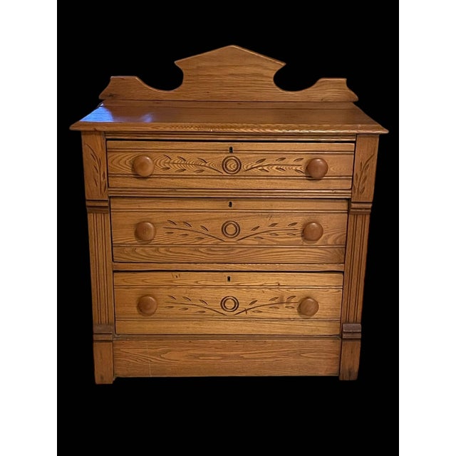 Victorian Antique Eastlake Victorian Style Dresser For Sale - Image 3 of 12
