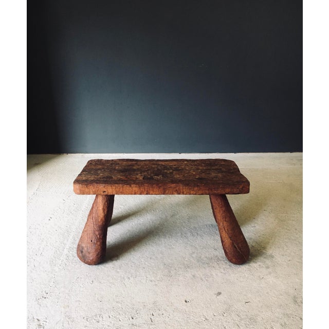 Wood Brutalist Handcafted Carved Oak Coffee Table, Belgium, 1960s For Sale - Image 7 of 18