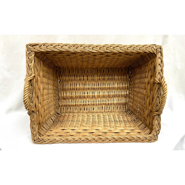 Vintage 1930s European Woven Wicker Market Basket Chairish