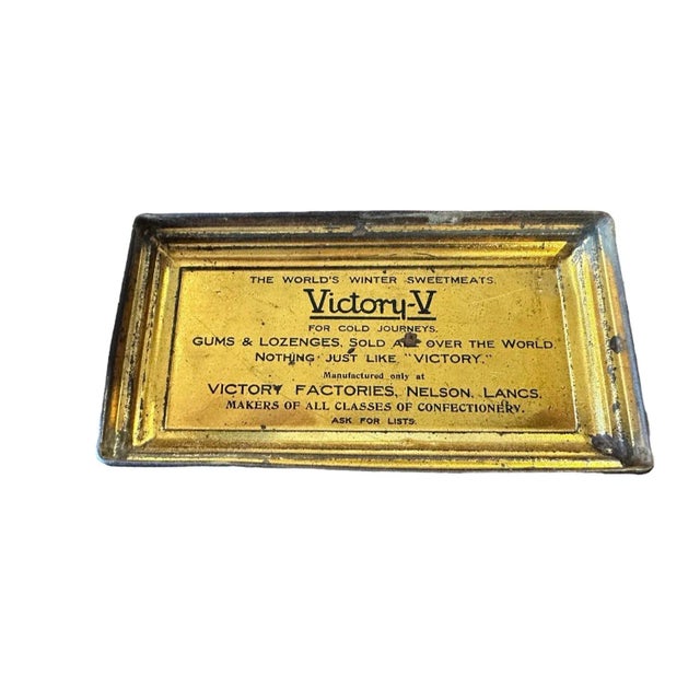 Green Late 19th Century Antique English Confectionery Tin For Sale - Image 8 of 8