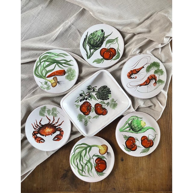 Vintage Service from Vallauris, 1960, Set of 7 For Sale - Image 9 of 17