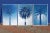 "Desert Palm Trio" Hand Painted Cyanotype Triptych on Watercolor Paper - Set of 3 For Sale - Image 4 of 8