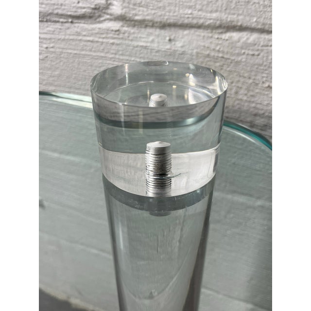 Mid-Century Modern Lucite and Glass Drink or Side Table by Les Prismatiques For Sale In New York - Image 6 of 10