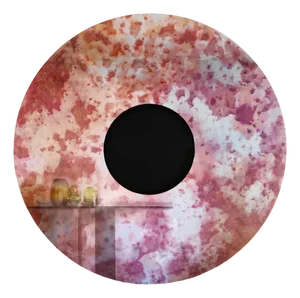 Eclisse Matt Black Lacquer and Sunset Pink Glass Wall Mirror by Casa Casati
