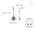 Green Luxury Pear Cut Zambian Emerald & Diamond Halo Drop Earrings in 14k White Gold- A Pair For Sale - Image 8 of 11