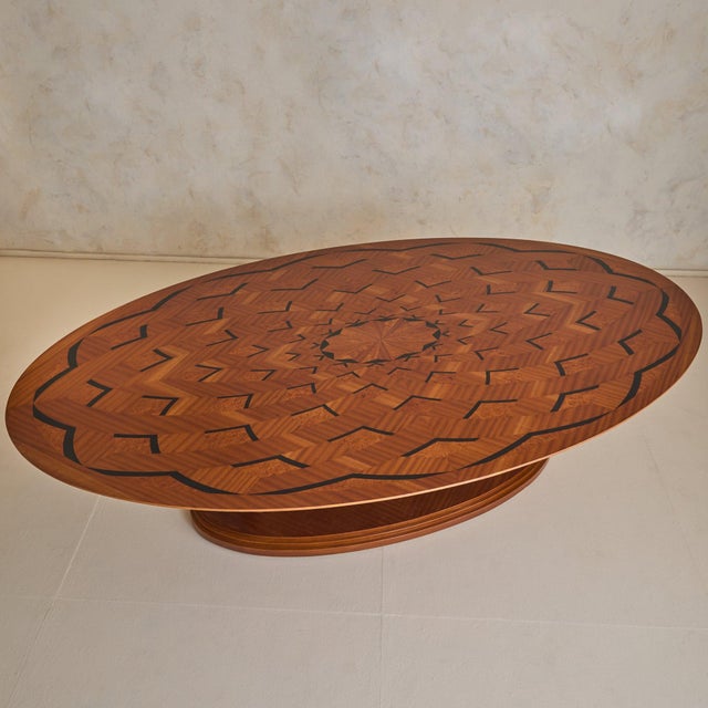 Postmodern Rare Italian Oval Dining Table Attributed to Paolo Portoghesi For Sale - Image 3 of 13