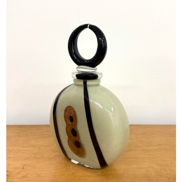 Vintage Hand Blown Lidded Glass Vessel For Sale - Image 4 of 7