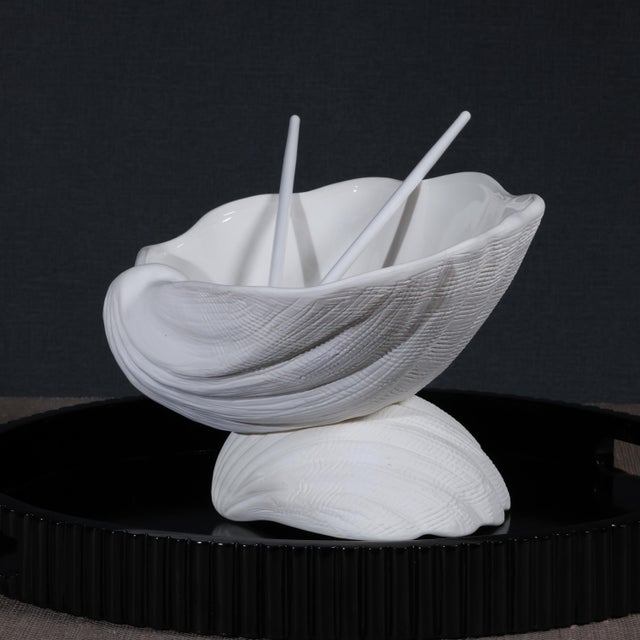 2020s La Coquille Stoneware Clam Shell Bowl For Sale - Image 5 of 6