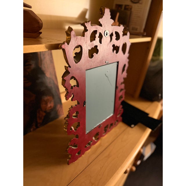 Antique Victorian Rococo Revival Gilt Wood Mirror - Genuine Gold Leaf Over Red Bole, C. 1890 For Sale - Image 10 of 10