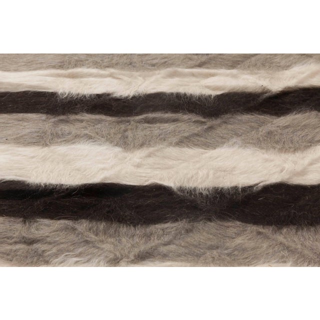 Taurus Collection Modern Striped Goat Hair Rug by Doris Leslie Blau For Sale In New York - Image 6 of 8