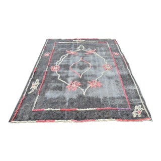 Vintage Turkish Oushak Wool Rug For Sale