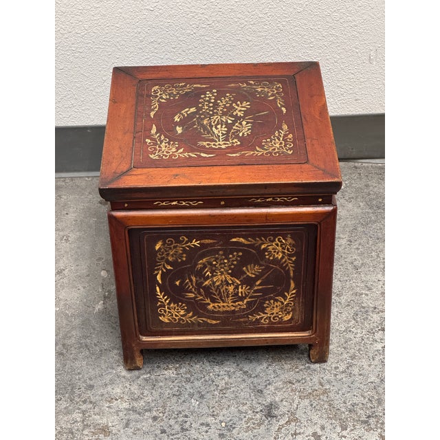 Brown Chinese Bone Inlay Square Storage Chest, Antique For Sale - Image 8 of 12