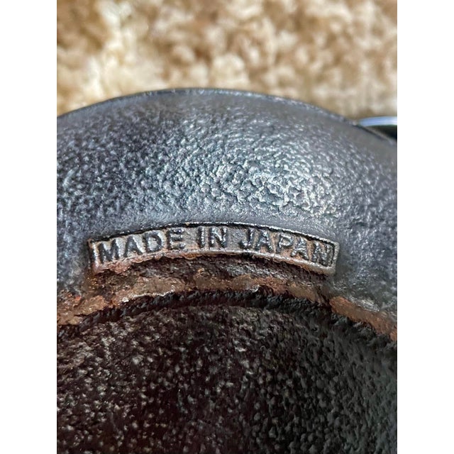 Japanese Vintage Cast-Iron Teapot, Strainer & Trivet - 3 Pc. Set For Sale - Image 9 of 9