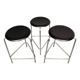 High Dot Bar Stools by Arne Jacobsen for Fritz Hansen, Denmark, 1968, Set of 3 For Sale