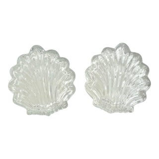 Vintage Glass Shell Boxes, a Pair For Sale