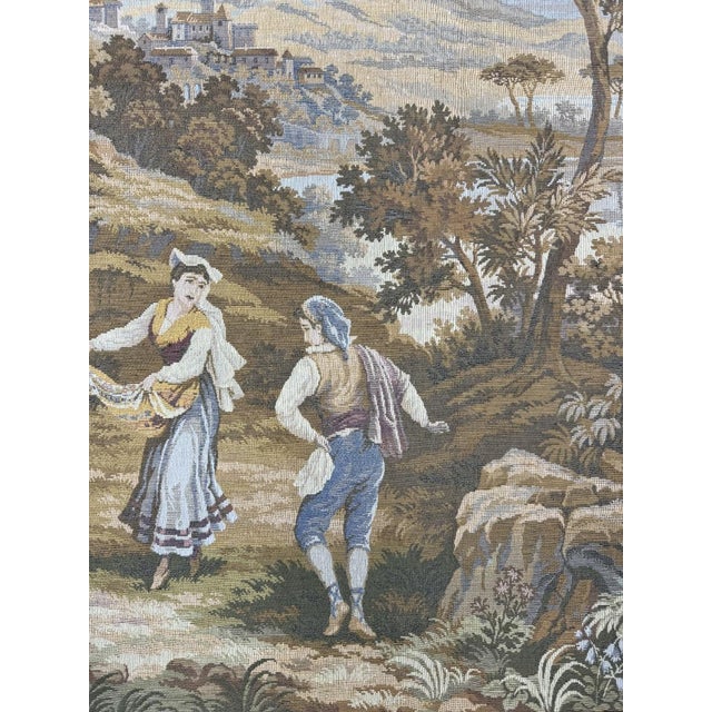 Large 20th Century Wall Tapestry in the style of Gobelins For Sale - Image 10 of 13