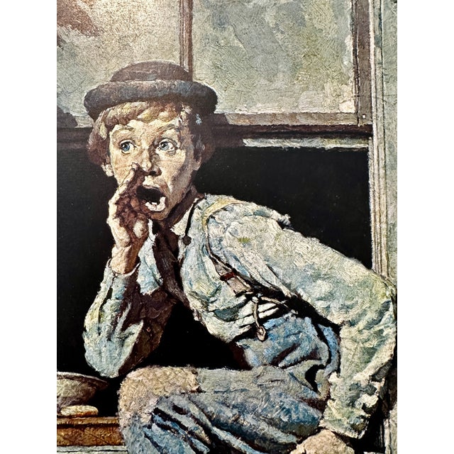 Norman Rockwell 1970s Norman Rockwell “Sneaking Out” Tom Sawyer Suite Limited-Edition Collotype, 7/200 For Sale - Image 4 of 10