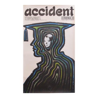 1967 American Independent Movie Theater Screening Poster for ''Accident'' - Stanislaw Zagorski. For Sale